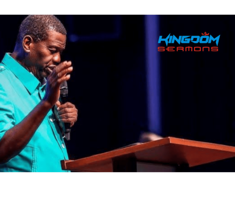 Sermon: Nothing Is To Small To Give By Pastor EA Adeboye